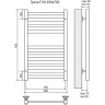 Полотенцесушитель электрический TERMINUS ГРЕТА П10 450x720, ТЭН HT-1 300W, левый/правый 4660059920696